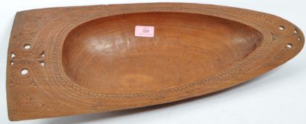 LARGE KWILA WOOD POLYNESIAN CENTREPIECE BOWL
