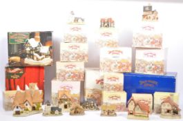 COLLECTION OF VINTAGE DAVID WINTERS COTTAGE FIGURES BOXED