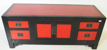 20TH CENTURY CHINESE ORIENTAL PAINTED SIDEBOARD