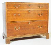 19TH CENTURY GEORGE III OAK BACHELORS CHEST OF DRAWERS