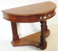 A VICTORIAN 19TH CENTURY MAHOGANY DUCHESS HALL TABLE