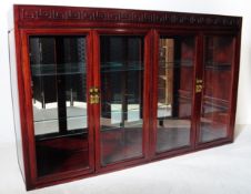 LARGE 20TH CENTURY CHINESE HARDWOOD DISPLAY CABINET