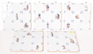 COLLECTION OF DELFT STYLE DUTCH WALL CERAMIC TILES