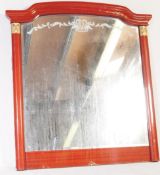 LARGE VINTAGE 20TH CENTURY OVER MANTEL BEVELLED EDGE MIRROR