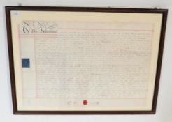 17TH / 18TH CENTURY WAX SEALED BRISTOL RELATED INDENTURE