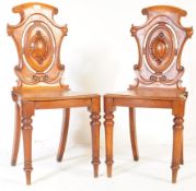 19TH CENTURY SHIELD BACK MAHOGANY HALL CHAIRS GILLOWS STYLE