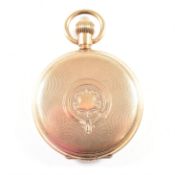 EARLY 20TH CENTURY GOLD PLATED HUNTER POCKET WATCH