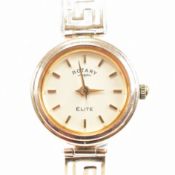 HALLMARKED 9CT GOLD ROTARY ELITE WRIST WATCH AF