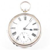 SILVER HALLMARKED ALPINE LEVER OPEN FACE POCKET WATCH