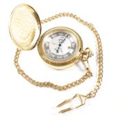 ROTARY AUTOMATIC HUNTER POCKET WATCH & CHAIN