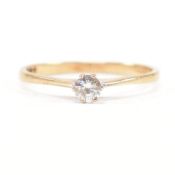HALLMARKED 9CT GOLD & CZ SOLITAIRE RING