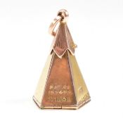 1920S GOLD & SILVER MASONIC PYRAMID METAMORPHIC STAR PENDANT