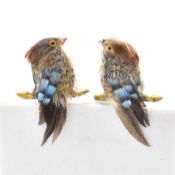 1930S FEATHER BIRD EAR CLIP EARRINGS