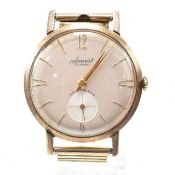 9CT GOLD ACCURIST 21 JEWELS GENTLEMANS WRISTWATCH