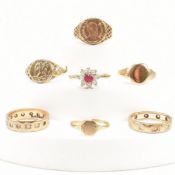 COLLECCTION OF GOLD RINGS