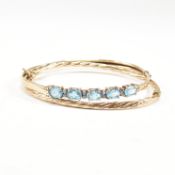 TWO 9CT GOLD BANGLES AF