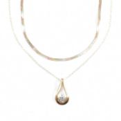 TWO HALLMARKED 9CT GOLD NECKLACES