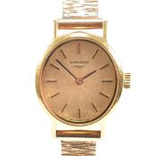 LONGINES WRIST WATCH & 9CT GOLD STRAP