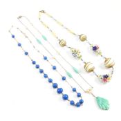 COLLECTION OF 1930S BEAD NECKLACES
