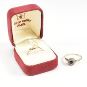 TWO HALLMARKED 9CT GOLD & GEM SET RINGS