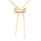 HALLMARKED 9CT GOLD RIBBON PENDANT NECKLACE