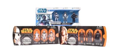 STAR WARS - EVOLUTIONS - COLLECTION OF BOXED ACTION FIGURES