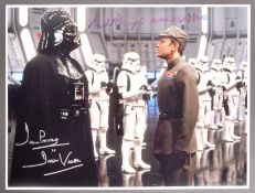 STAR WARS - PROWSE & PENNINGTON - DUAL SIGNED 16X12