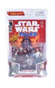 STAR WARS - COMIC PACKS - BOXED ACTION FIGURES & COMIC BOOK