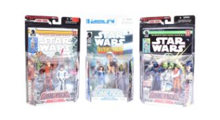 STAR WARS - COMIC PACKS - BOXED ACTION FIGURES & COMIC BOOK