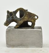 CELTIC INSPIRED BRONZE WILD BOARD SHAPED PENDANT AMULET