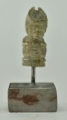 CHINESE ORIENTAL NEPHRITE STATUETTE OF DIGNITARY