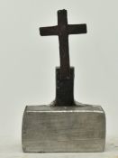 CHRISTIAN DOUBLE SIDED BRONZE MINIATURE PENDANT CROSS