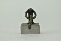 MEDIEVAL IRON AGE BRONZE BELT BUCKLE WITH CLASP