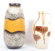 TWO LARGE 1970S FAT LAVE VASES BY BAY & SCHEURICH KERAMIK