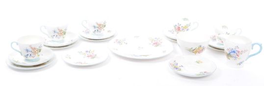 VINTAGE 20TH CENTURY SHELLEY PORCELAIN CHINA TEA SET