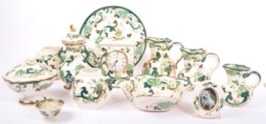 VINTAGE MASONS CHARTREUSE BONE CHINA TEA DINNER & OTHER ITEMS