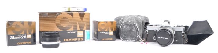 OLYMPUS OM-1N 35MM SLR CAMERA AND LENSES