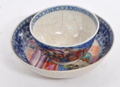 CHINESE 18TH CENTURY ORIENTAL CERAMIC CUP & SAUCER