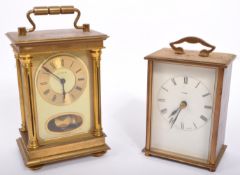 TWO CENTURY BRASS CARRIAGE CLOCKS - METAMEC - H. SAMUEL