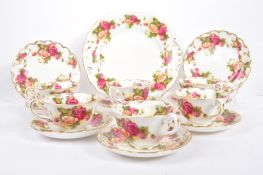 EARLY 20TH CENTURY ENGLISH BONE CHINA ROYAL CHELSEA TEA SET