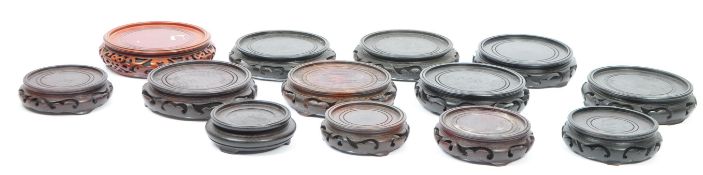COLLECTION CHINESE HARDWOOD DECORATIVE STANDS