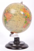 MID CENTURY 1950S DESKTOP / TABLETOP GLOBE ON BAKELITE BASE