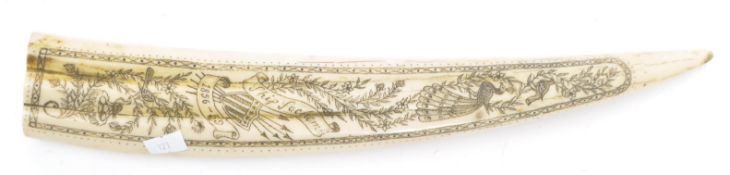 20TH CENTURY NAVAL RESIN FAUX SCRIMSHAW