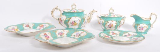 LATE 19TH CENTURY ENGLISH BONE CHINA PART TEA SET