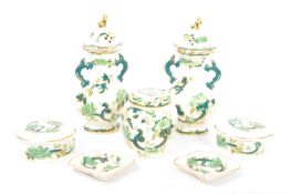 COLLECTION OF MASONS CHARTREUSE PATTERN CHINA