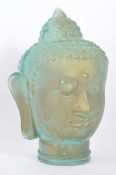 VINTAGE PRESSED GLASS BUDDHA HEAD BUST