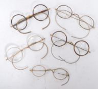 COLLECTION OF VINTAGE FAUX TORTOISESHELL ROUND SPECTACLES