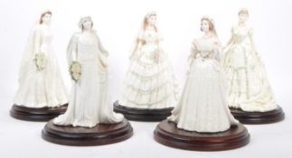 COLLECTION OF PORCELAIN TABLEWARE COALPORT THE ROYAL BRIDES