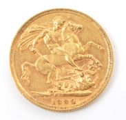 1889 QUEEN VICTORIA 22CT GOLD SOVEREIGN COIN