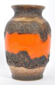 MID 20TH CENTURY WEST GERMAN POTTERY LAVA VASE